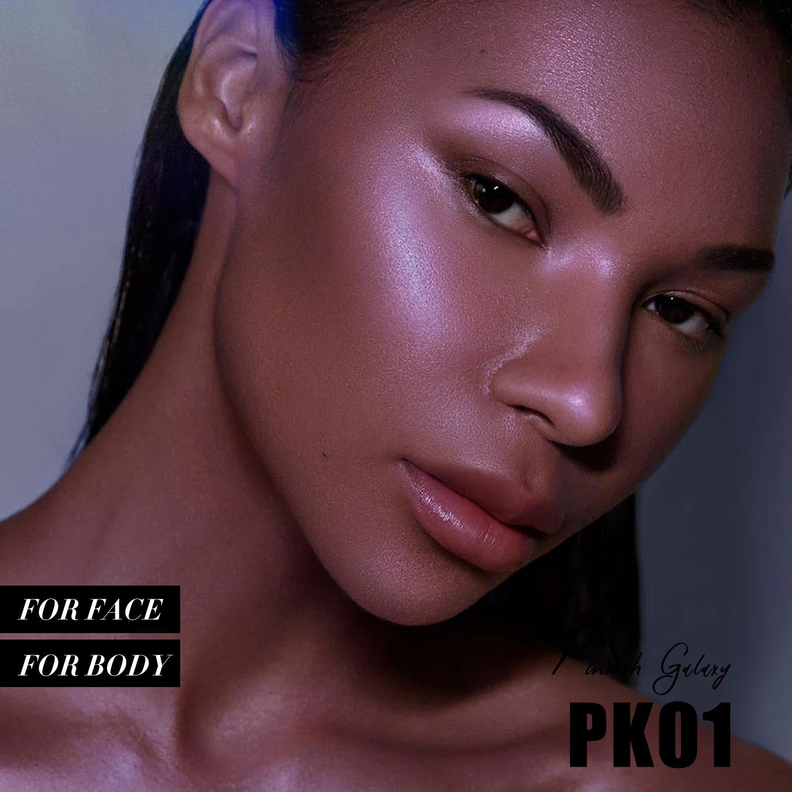 FOCALLURE Shimmer Highlighter swatch on arm shows buildable radiance for everyday looks