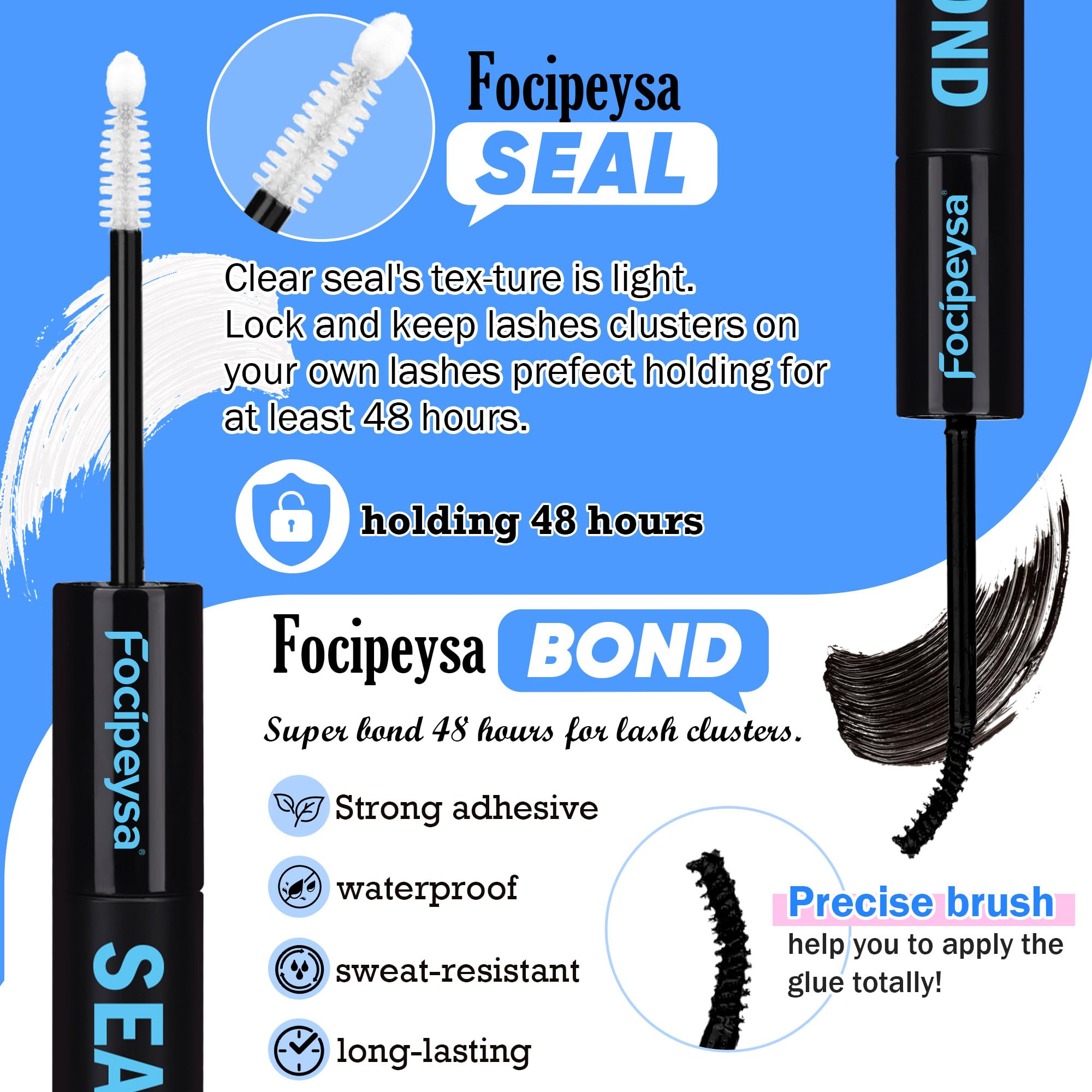 Focipeysa 100p lash-extension-kit-box opened for trial at home.