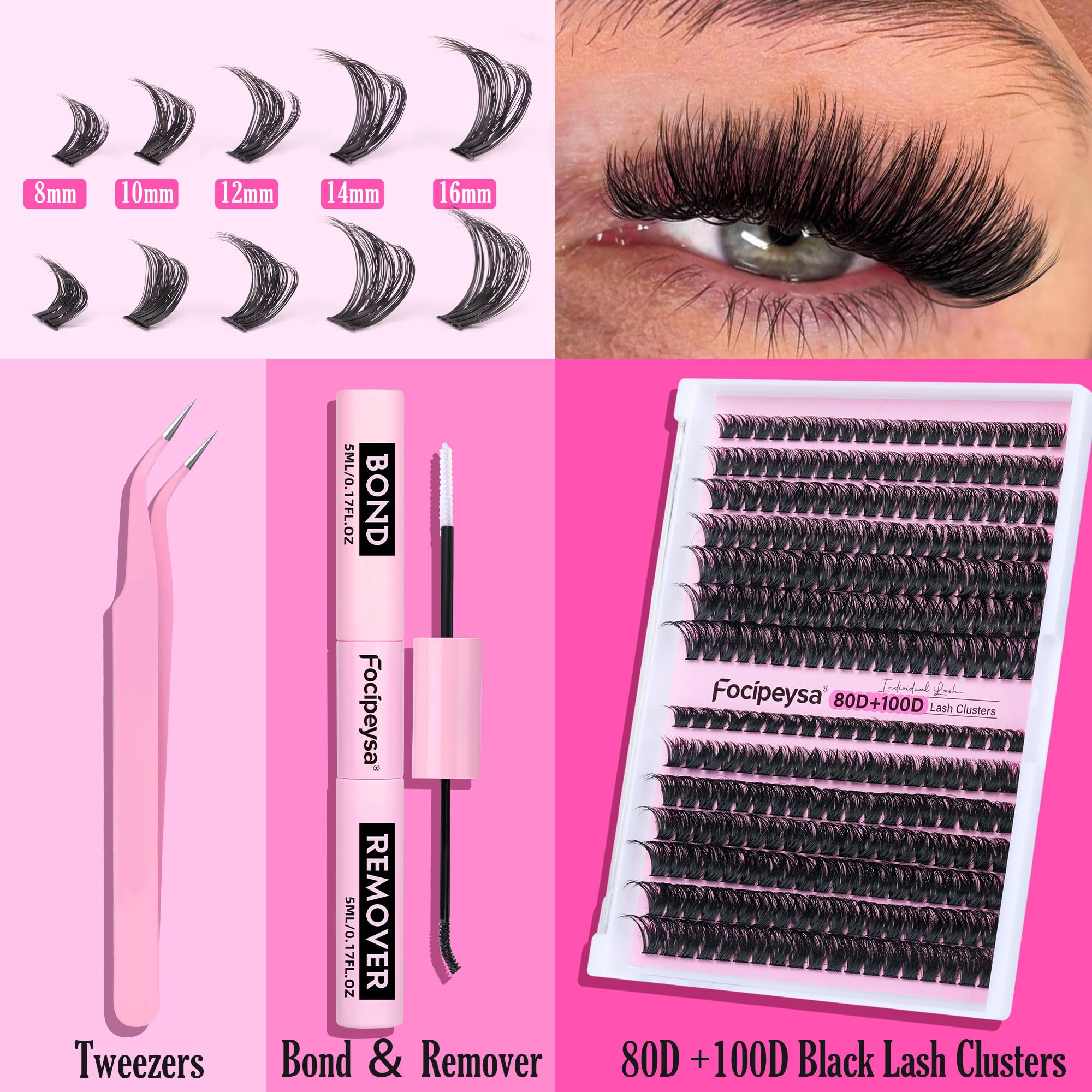 Focipeysa at-home application kit makes DIY lashes simple and enjoyable.
