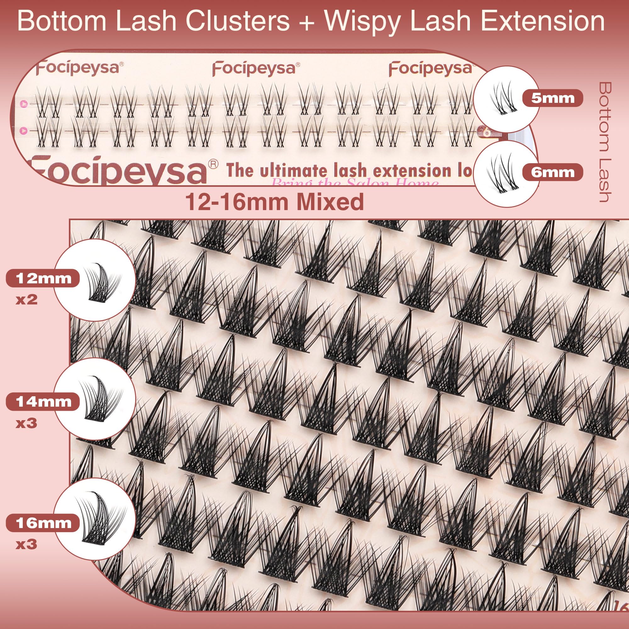 Focipeysa DIY Beginners approach supports a quick 1-minute lash application at home.