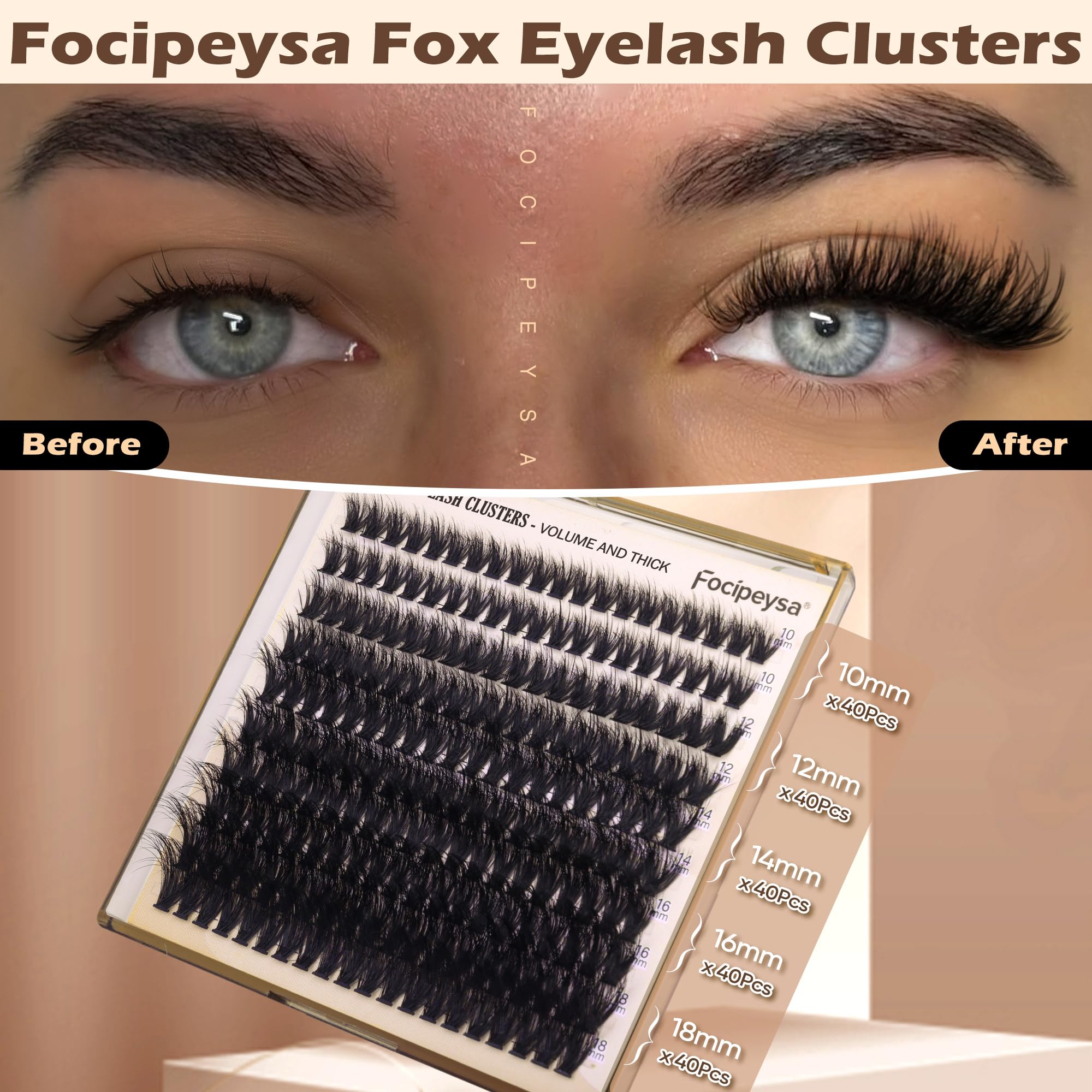 Focipeysa-diy-cluster-steps-guide demonstrates simple at-home lash application steps.