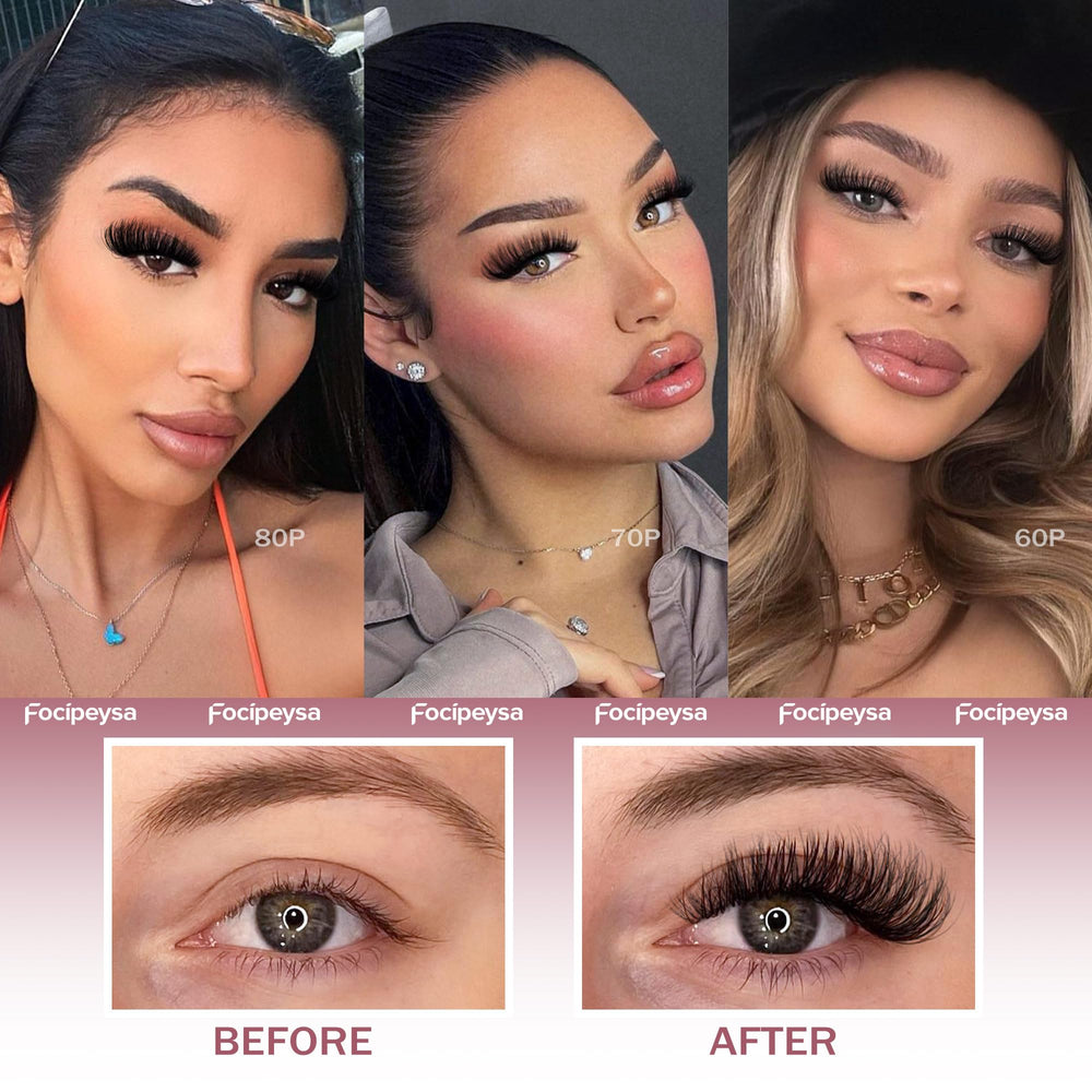 Focipeysa DIY lash-application tips and cluster design simplify at-home sessions.