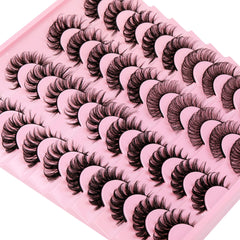 Focipeysa false lashes natural look 14-17mm D curl for everyday definition