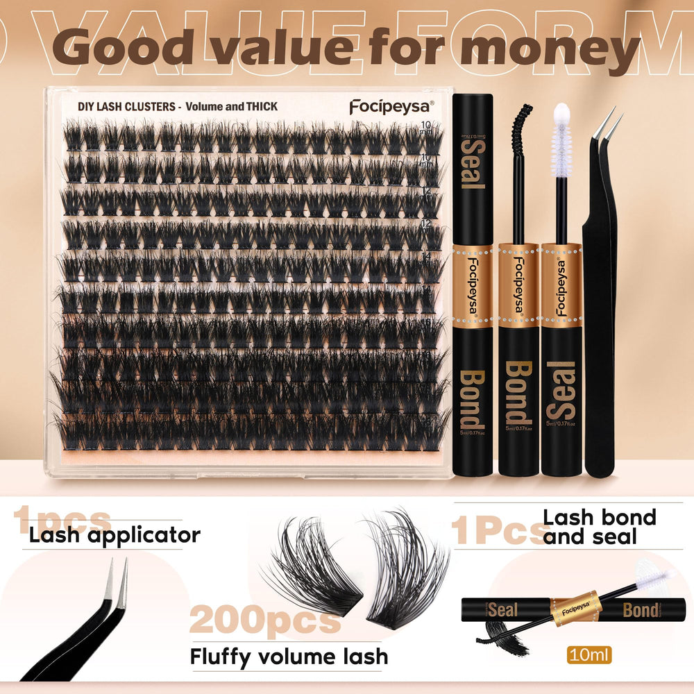 Focipeysa lash applicator tweezers precision placement for clusters.