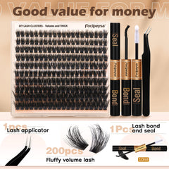 Focipeysa lash applicator tweezers precision placement for clusters.