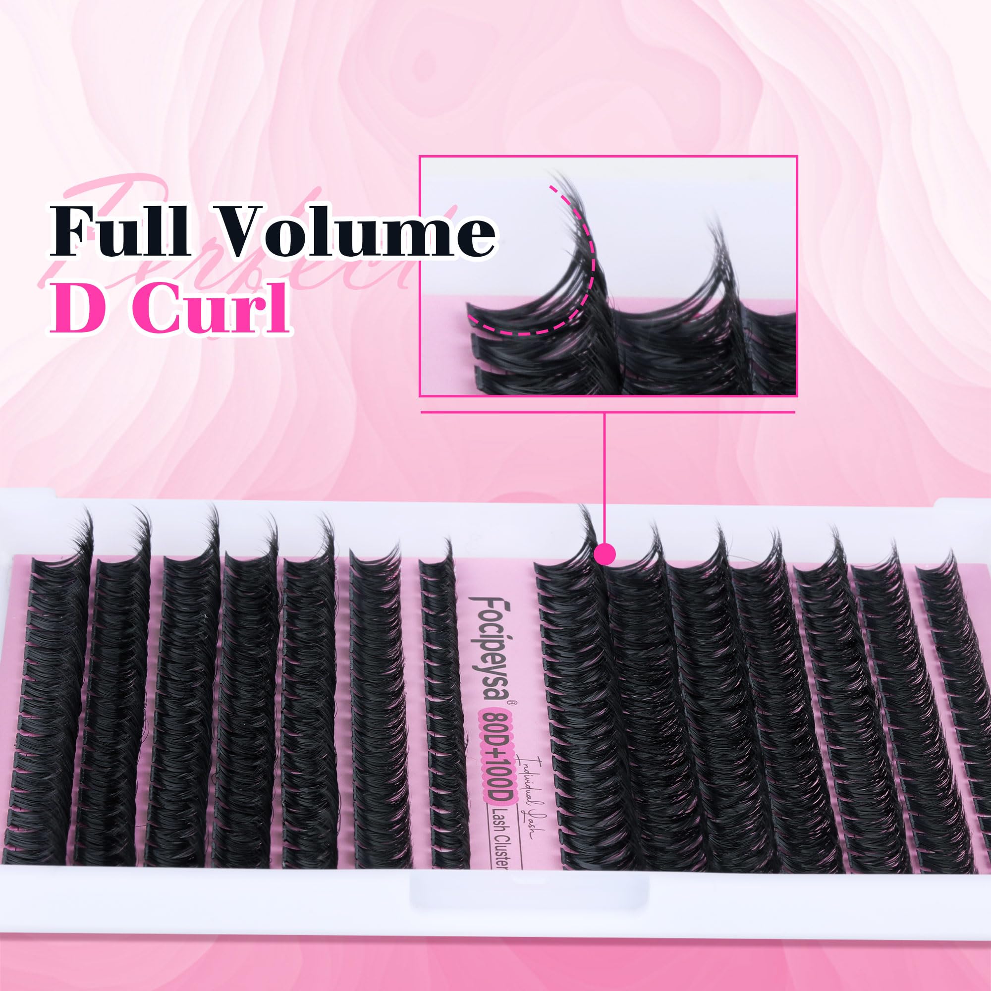 Focipeysa lash clusters 8-16mm offer customizable volume for natural to dramatic looks.