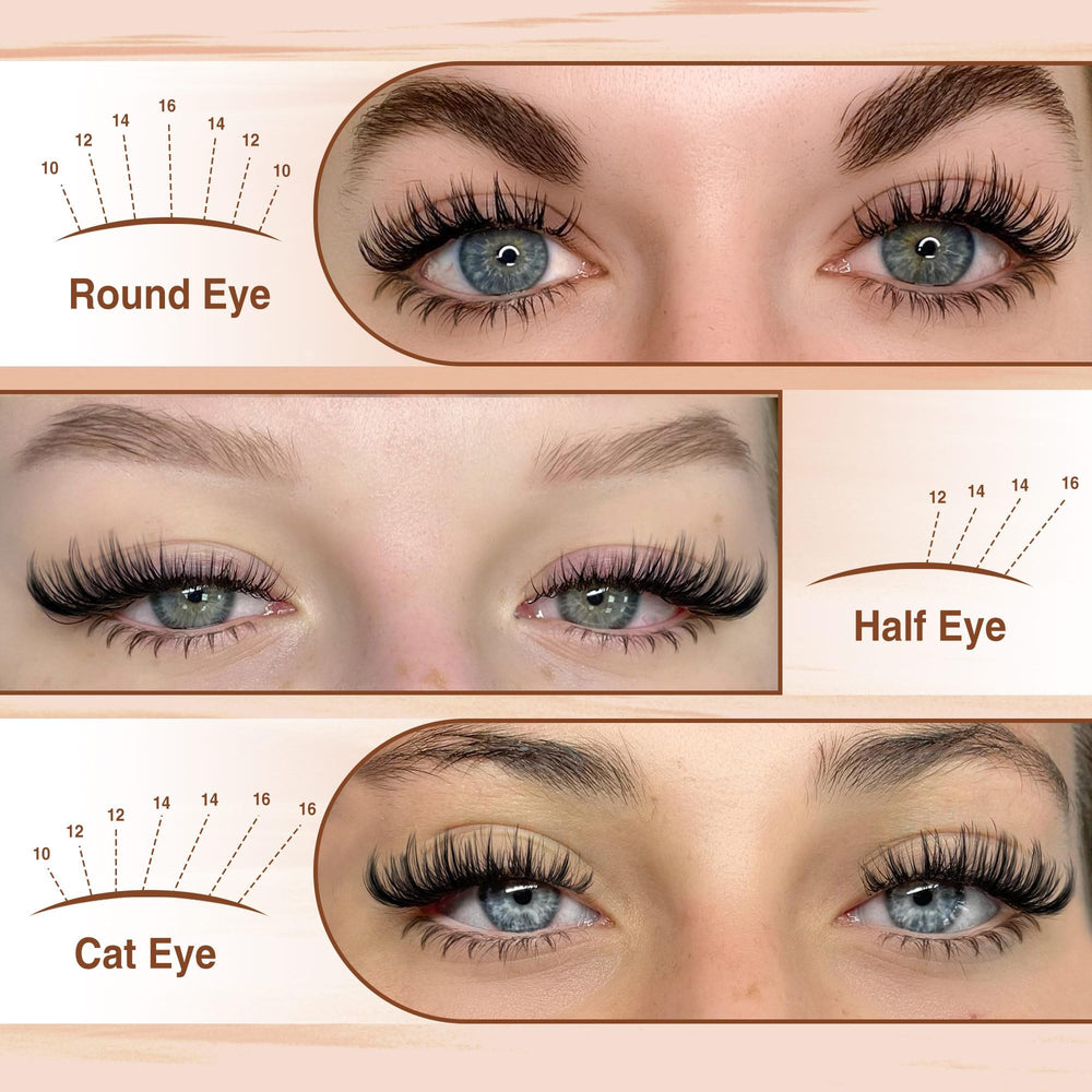 Focipeysa Manga Lash Clusters assortment for custom volume and shape.