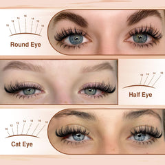 Focipeysa Manga Lash Clusters assortment for custom volume and shape.