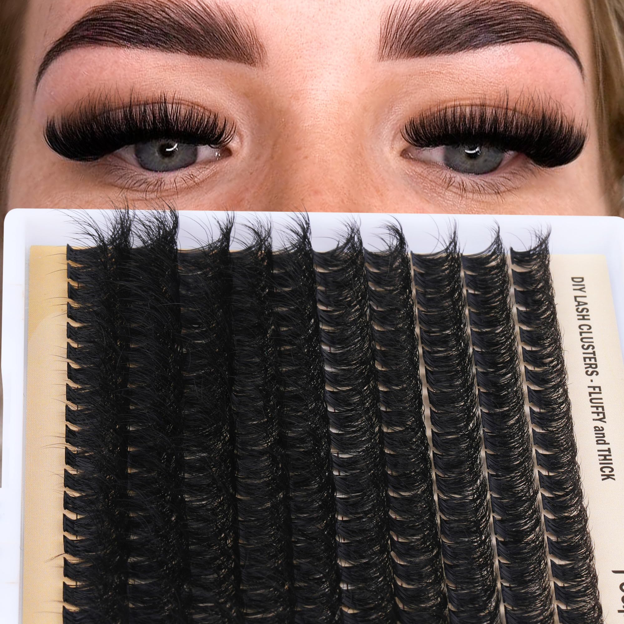 Focipeysa matte black D curl clusters for comfortable, natural look.
