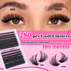 Focipeysa matte black D Curl lashes deliver comfortable, natural-feel clusters.