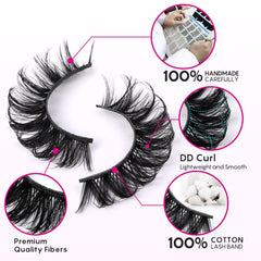 Focipeysa mink-like lashes feathered curled look adds luxury finish