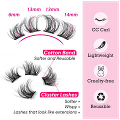Focipeysa natural-look cluster lashes offering fluffy, natural finish.