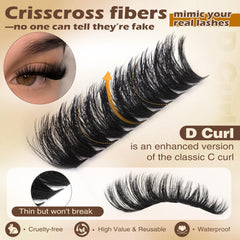 Focipeysa 200pcs lash clusters show versatile lengths for volume