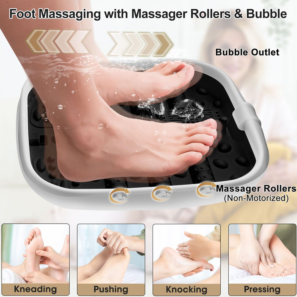 FOFOJÔY Collapsible Foot Spa Bath massage-rollers detail for targeted acupressure during sessions