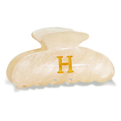 Fohufo acrylic letter hair clip with monogram H for a secure, stylish hold.