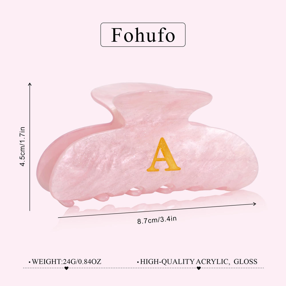 Fohufo large hair clip measures 3.34 by 1.96 inches for thick hair