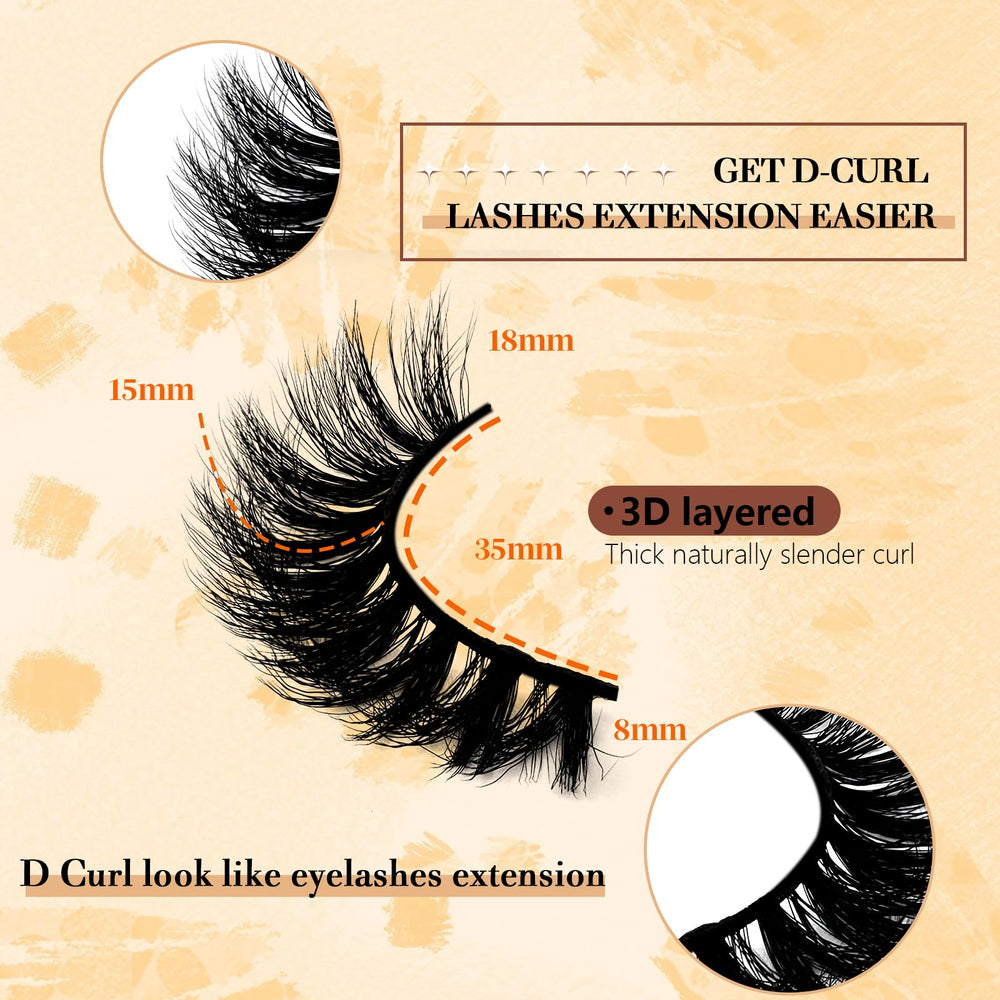 FOINEMYED five-pair strip lash packaging for DIY extensions