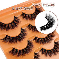 FOINEMYED wispy lashes with flexible cotton band for comfortable wear
