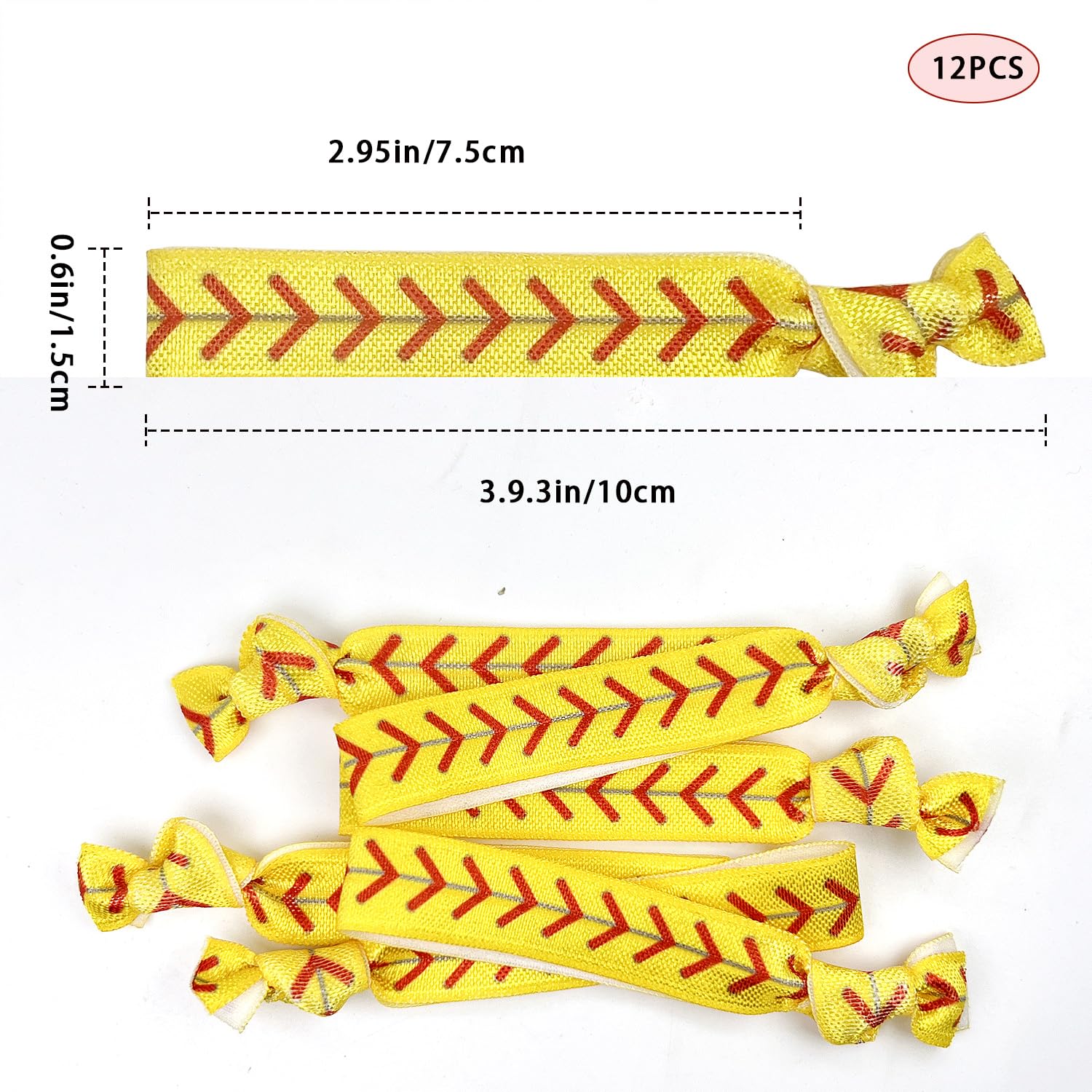 FOJOO softball hair ties ponytail closeup gentle hold