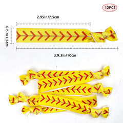 FOJOO softball hair ties ponytail closeup gentle hold