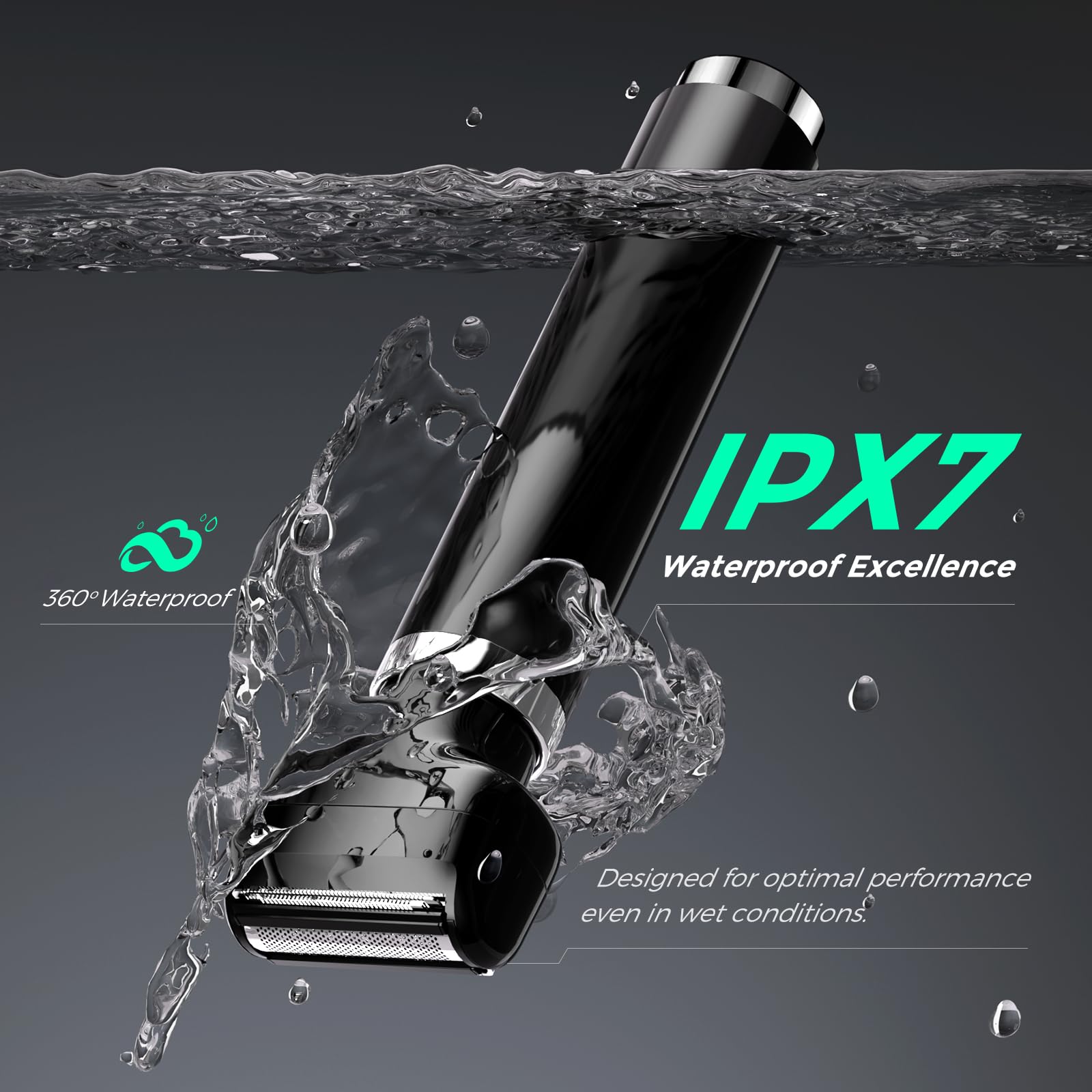 FOKE back shaver multi-head design includes back, body, and nose grooming tools