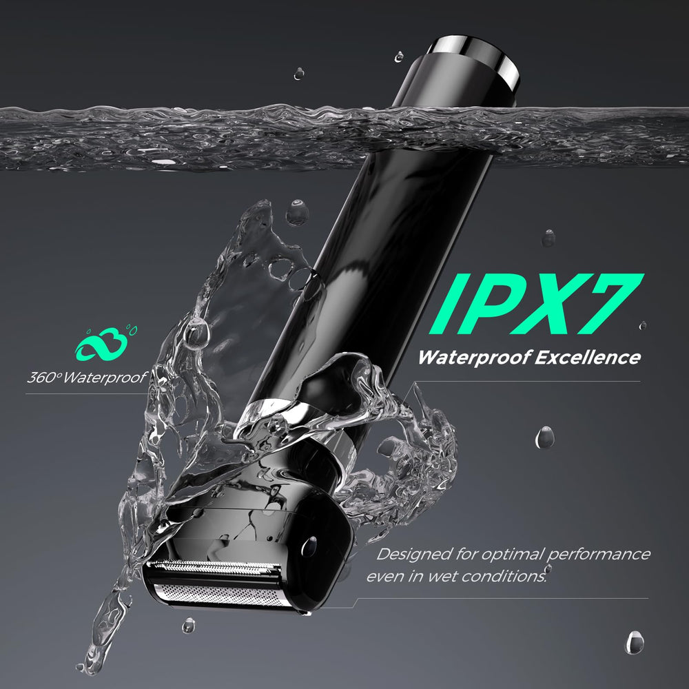 FOKE back shaver multi-head design includes back, body, and nose grooming tools