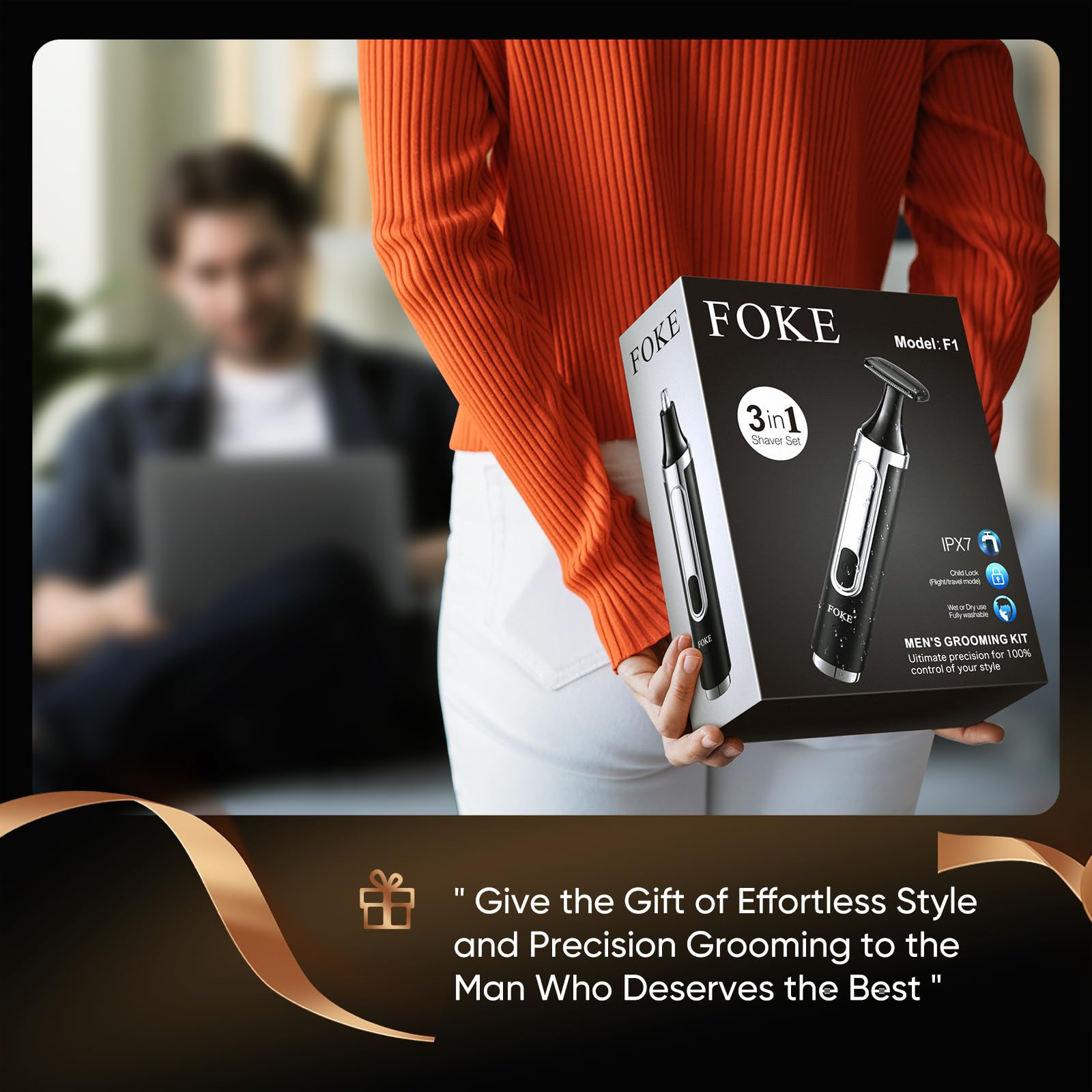FOKE back shaver wet-dry capability supports versatile grooming scenarios