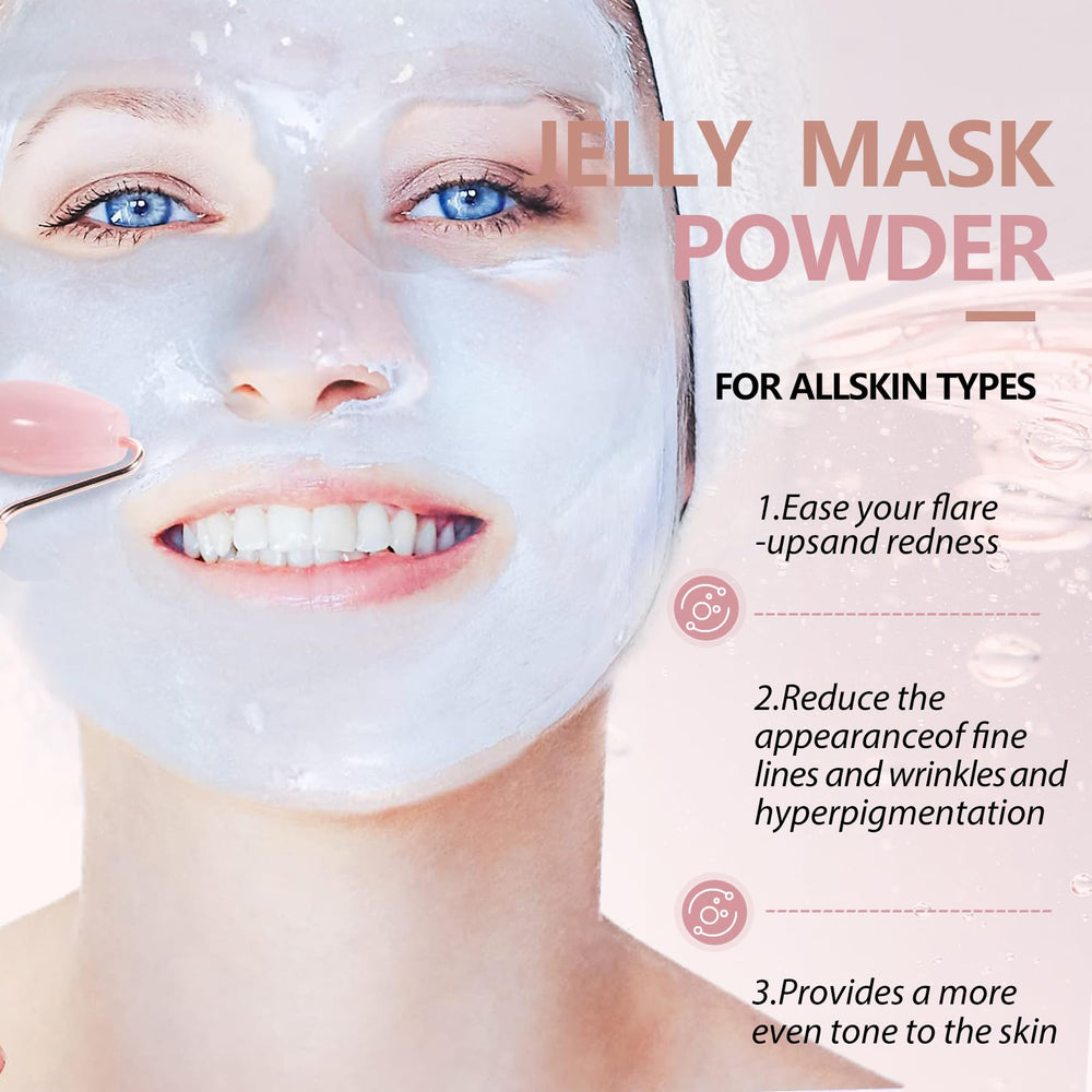 Fokiabin Jelly Mask application shows easy, even spread for all skin types.