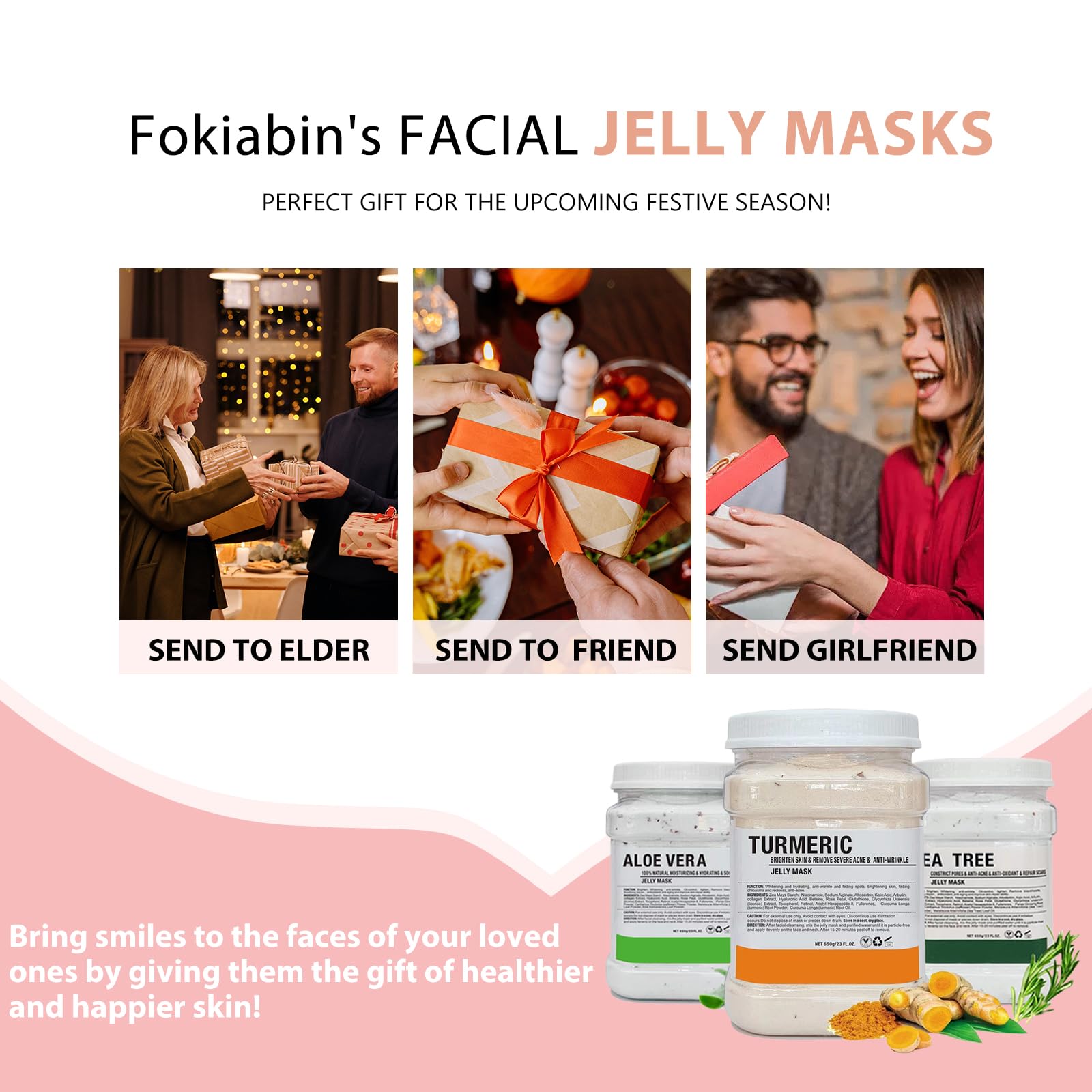 Fokiabin hydration-focused mask locks moisture and improves skin suppleness.