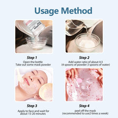 Fokiabin jelly mask on skin delivering hyaluronic acid glow.