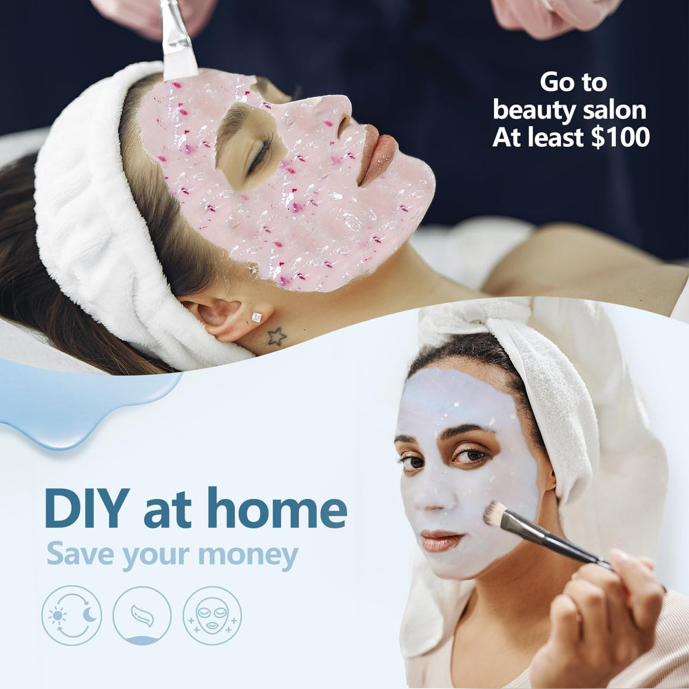 Fokiabin jelly mask used during a professional-style home treatment.