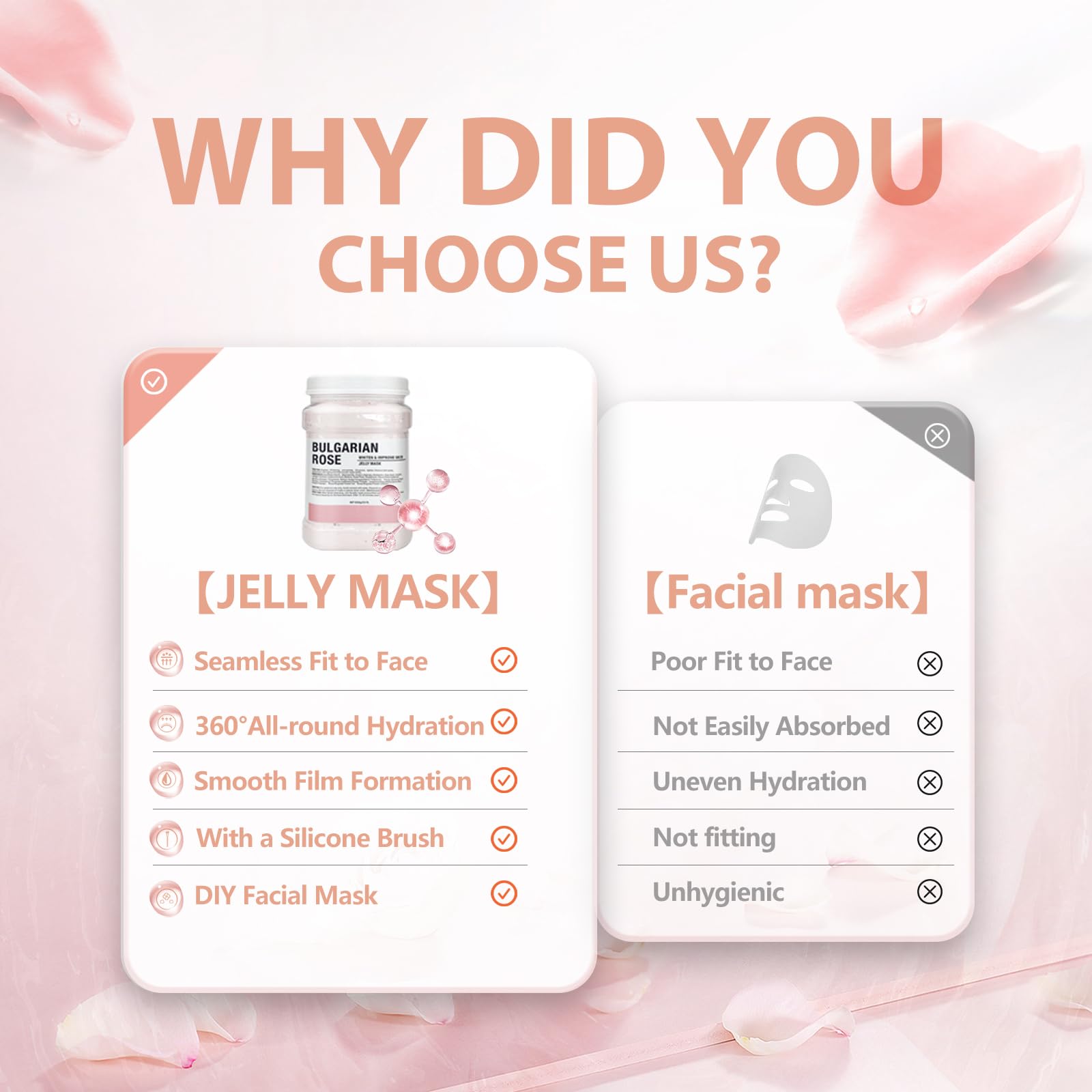 Fokiabin jelly mask with Bulgarian rose enhances scent and soothing feel.
