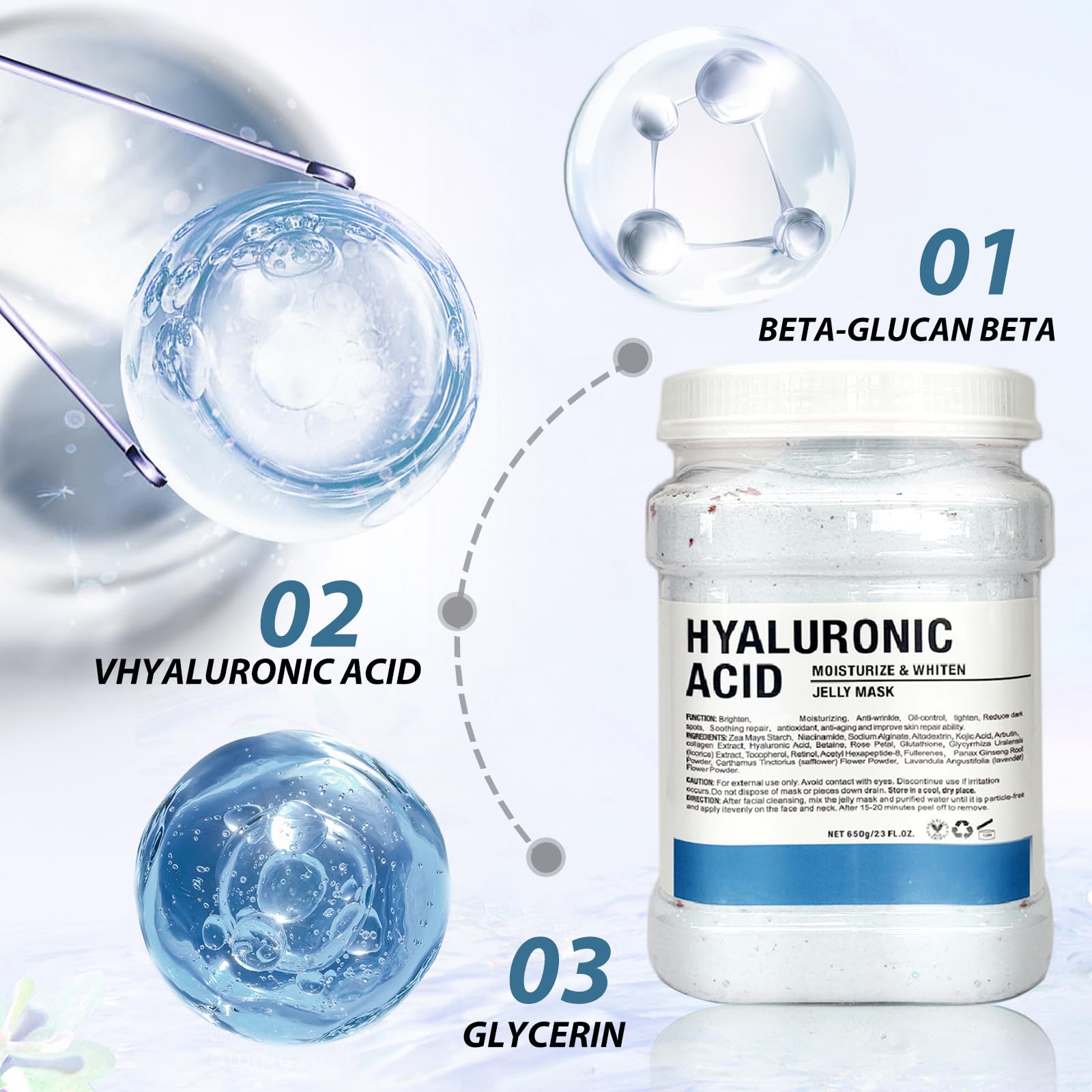 Fokiabin mask powder texture being mixed with water.