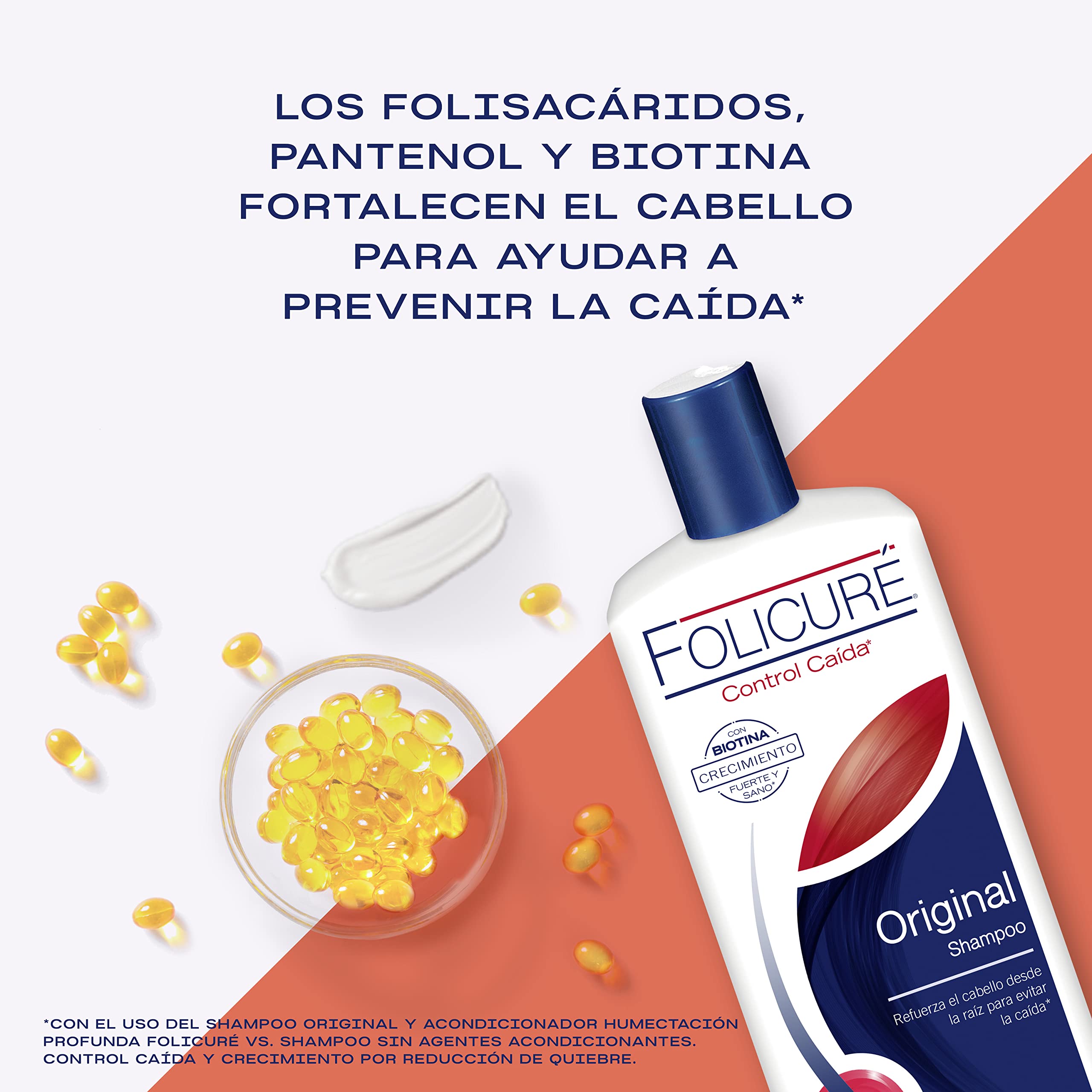Folicure Original Shampoo close-up reveals shiny, healthy-looking hair.