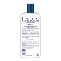 Folicure Original Shampoo being poured on hand shows easy distribution.