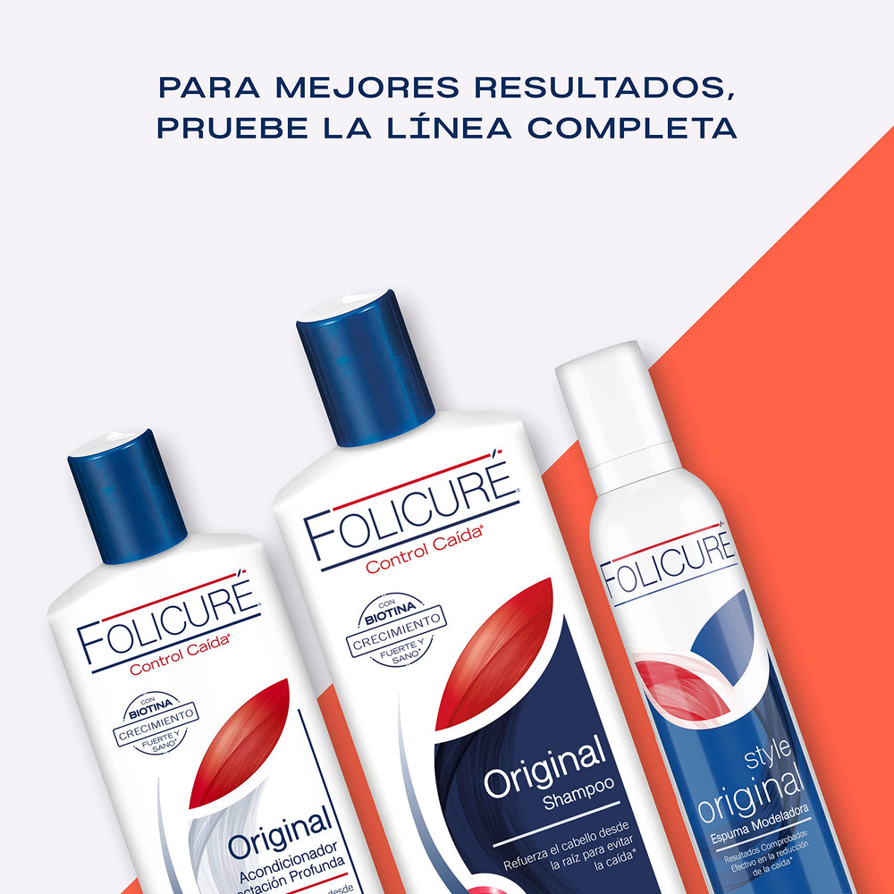 Folicure Shampoo scalp cleansing action on the crown area