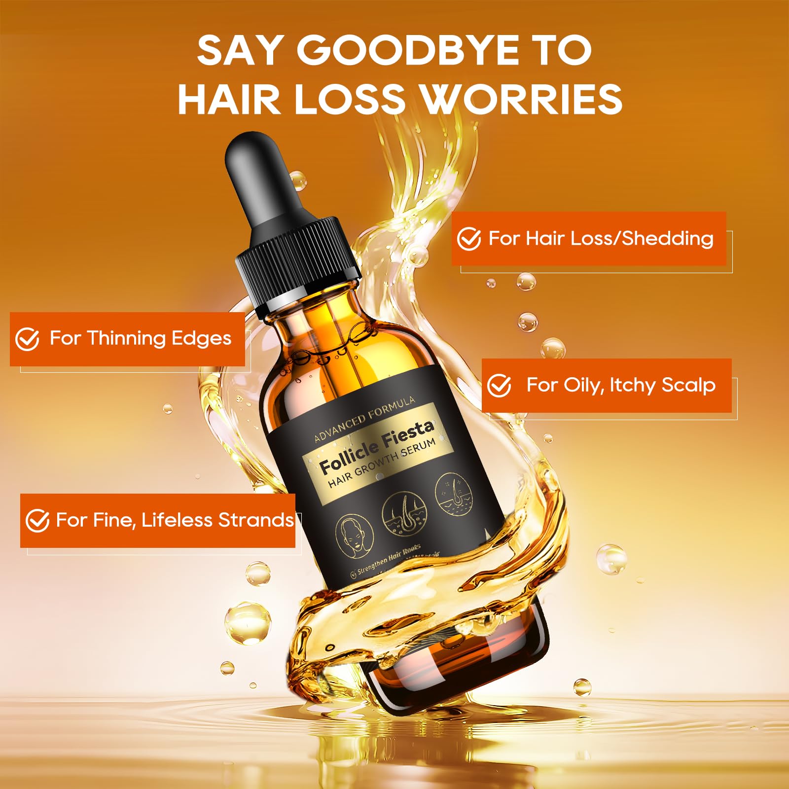 Folivive serum with greenery and droplets illustrating freshness.