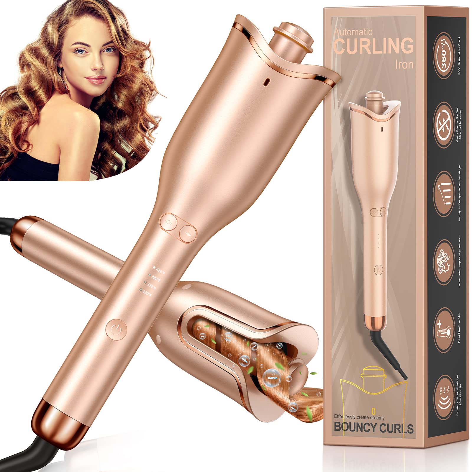 Follexmoe ceramic tourmaline surface delivers smooth, frizz-free results.