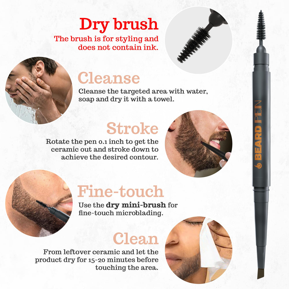 FOLLICLE BOOSTER beard-pen-filler color palette guides color match for natural finish