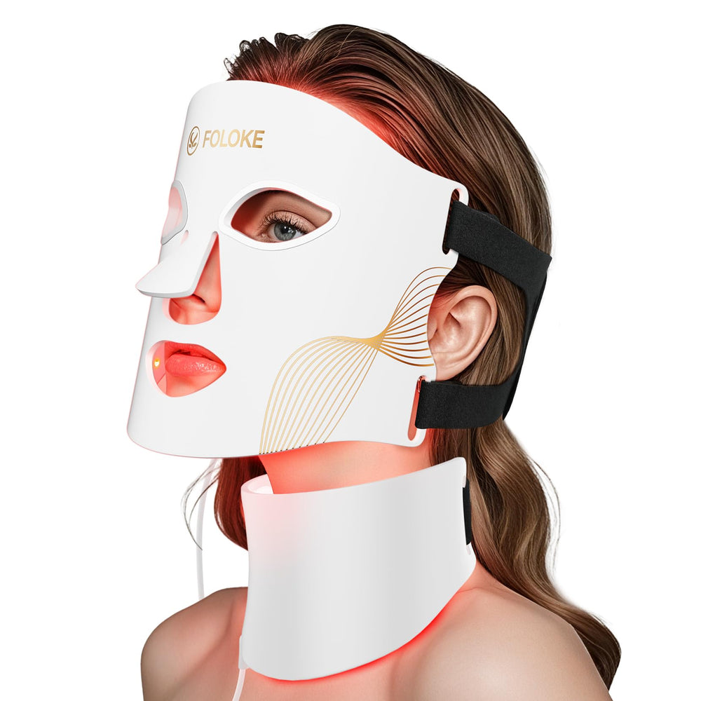 FOLOKE mask with adjustable strap provides secure fit during sessions.