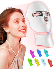 FOLOKE red light therapy mask on the face for a glowing complexion and collagen support