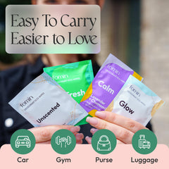 fomin travel deodorant wipes biodegradable packaging supports eco-conscious travel