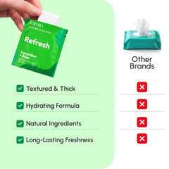 FOMIN Travel Deodorant Wipes individually wrapped sachet seen in purse or gym bag.