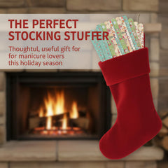 FOMIYES Christmas-themed nail files adding festive design to routine.