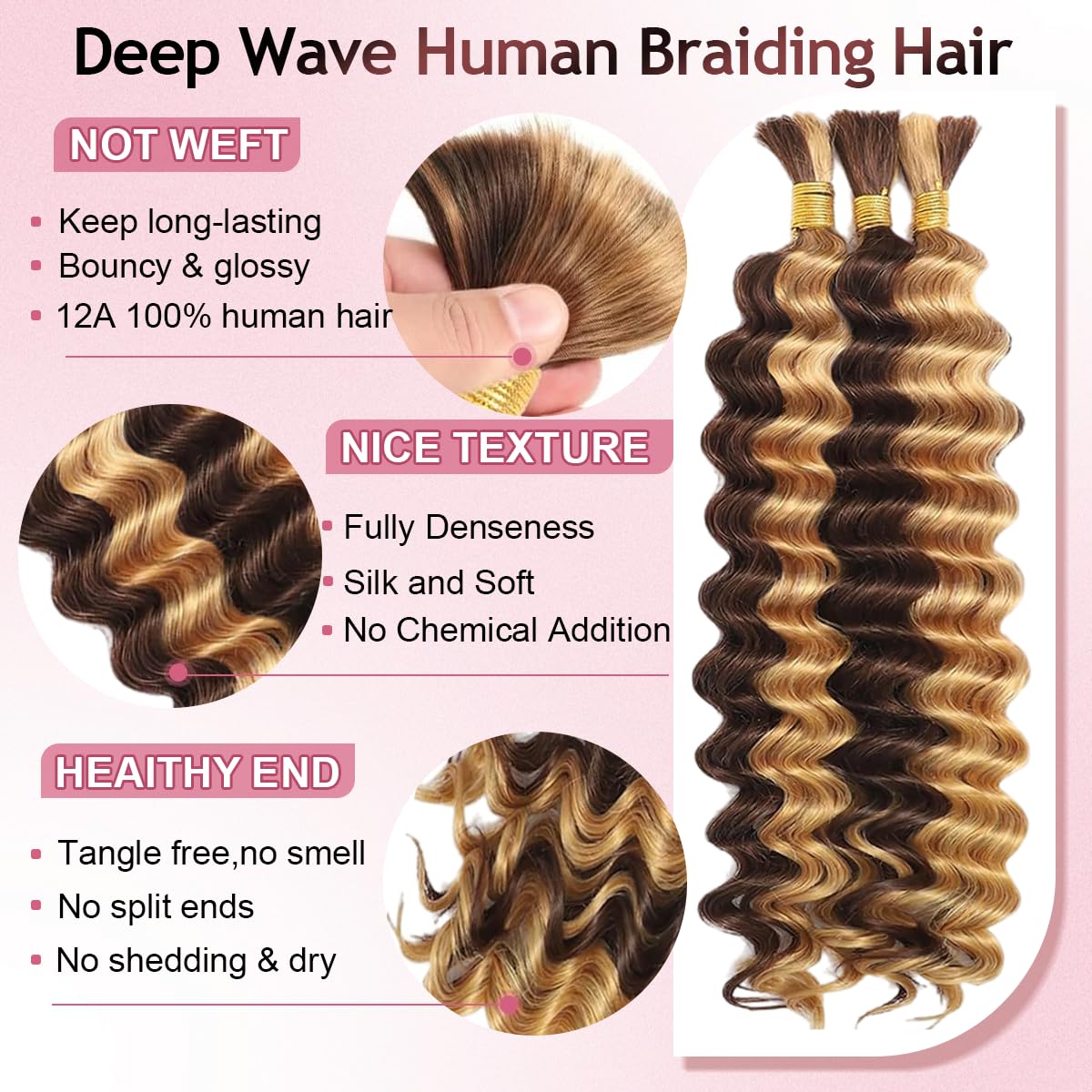 FONFUNY three-bundles 120g bundle delivers fuller braids with natural movement.