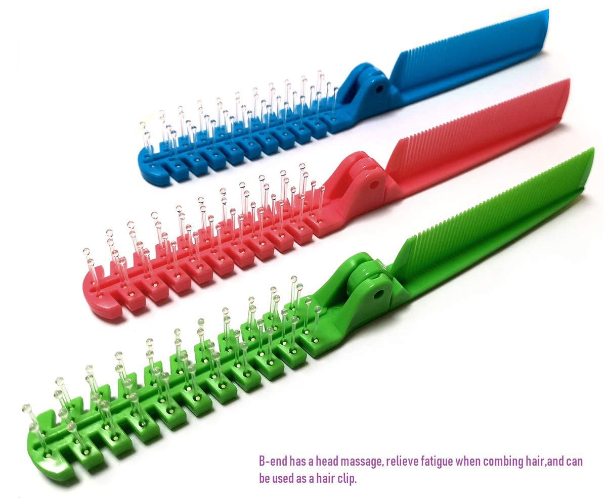 FonteeUS baby braiding brush helps caregivers groom kids' hair gently on trips.