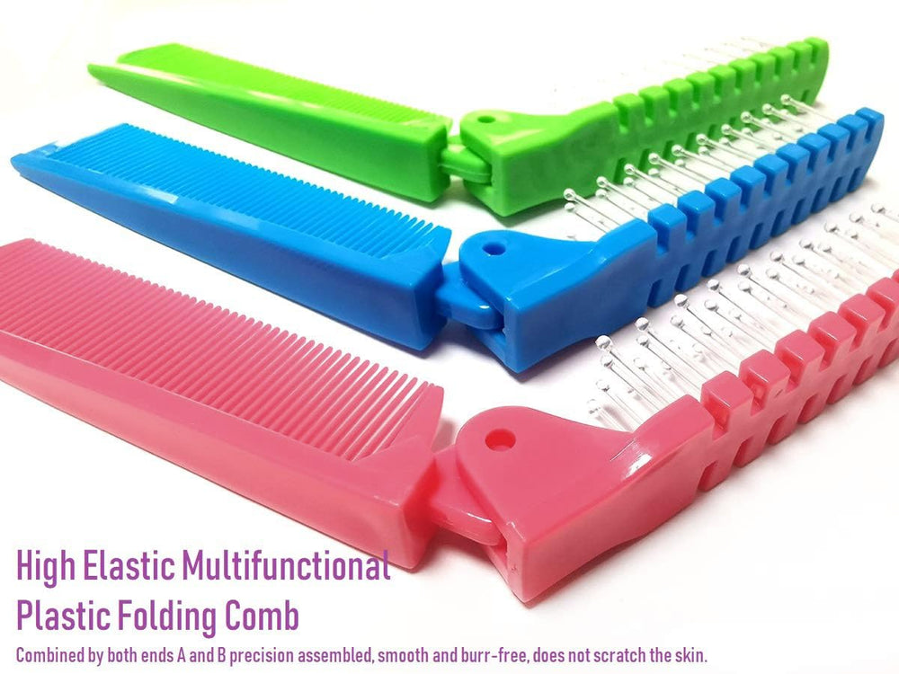 FonteeUS fine-tooth pocket comb provides gentle detangling with anti-static teeth.