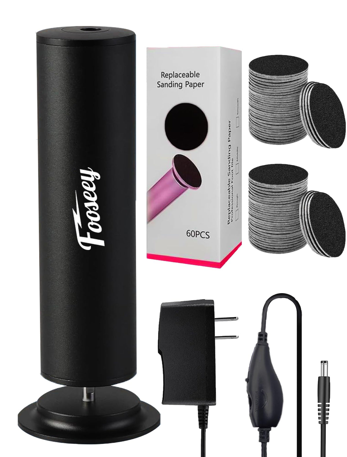 Fooseey Dermave foot callus remover corded setup enabling steady pedicure sessions.