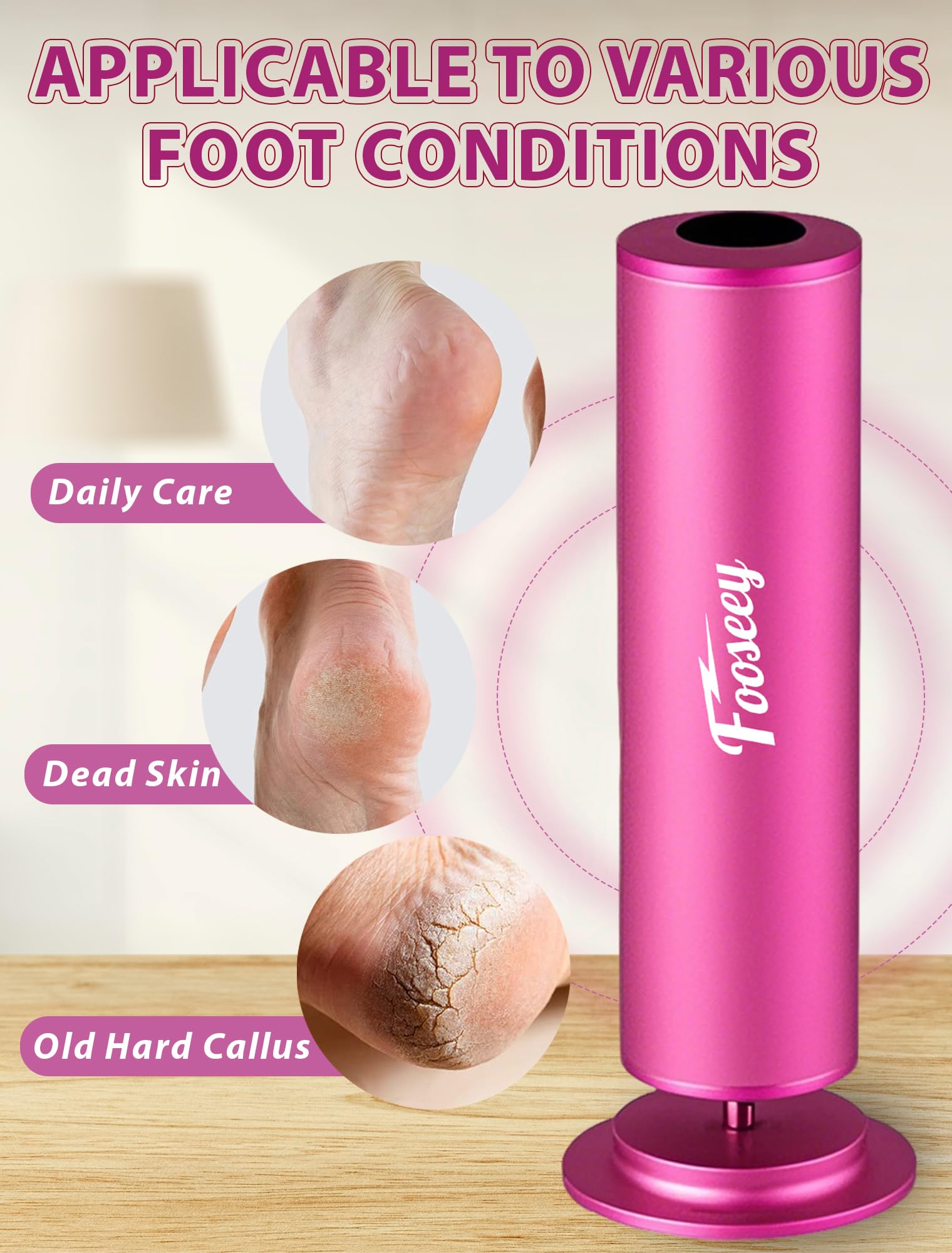 Fooseey foot file durable aluminum body close-up showing longevity
