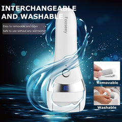 Fooseey foot file IPX7 waterproof design for safe cleaning